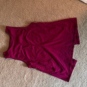 Athleta tank top with open back- magenta color.